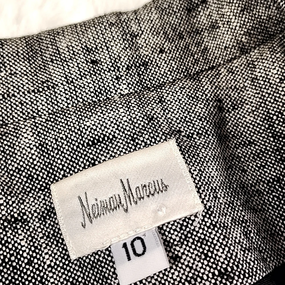 Vintage Silk Neiman Marcus 100% Silk Tweed Skirt Suit Set 90s Career Woman Wear